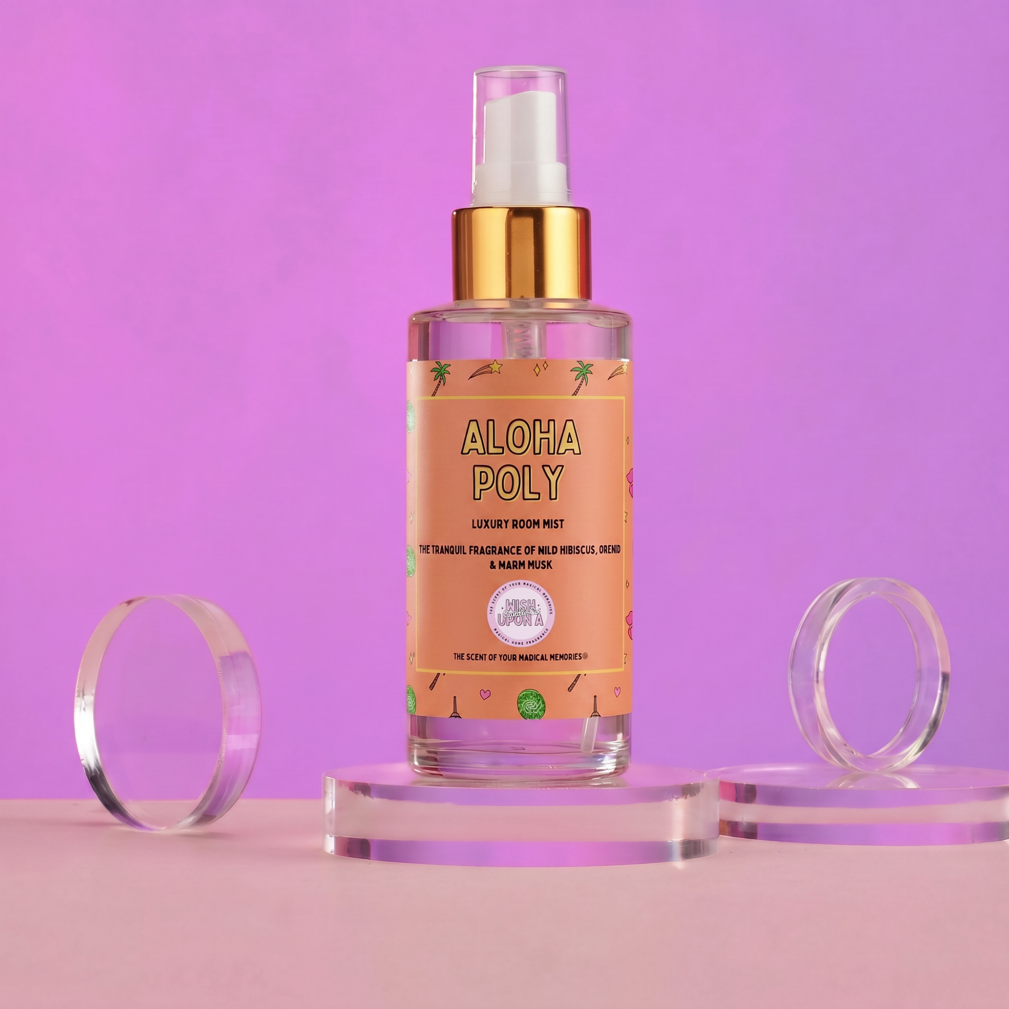 Aloha Poly room mist with tropical hibiscus orchid and soft island musk fragrance
