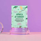 Africa At Sunset wax melt with warm savannah inspired fragrance and earthy atmospheric notes