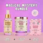 Mystery home fragrance bundle including a candle room mist and wax melt in surprise scents