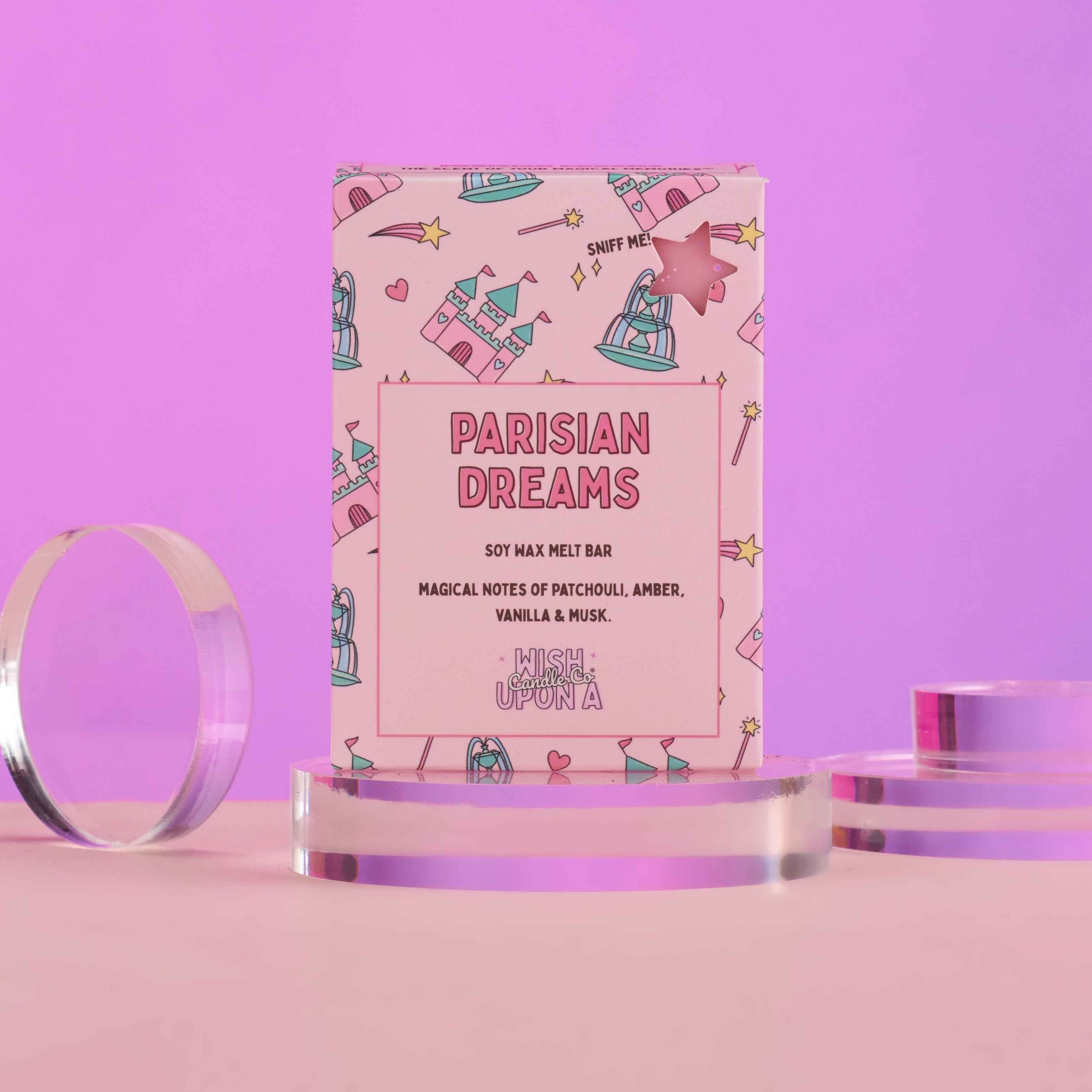 Parisian Dreams luxury wax melt inspired by elegant Parisian resort fragrances