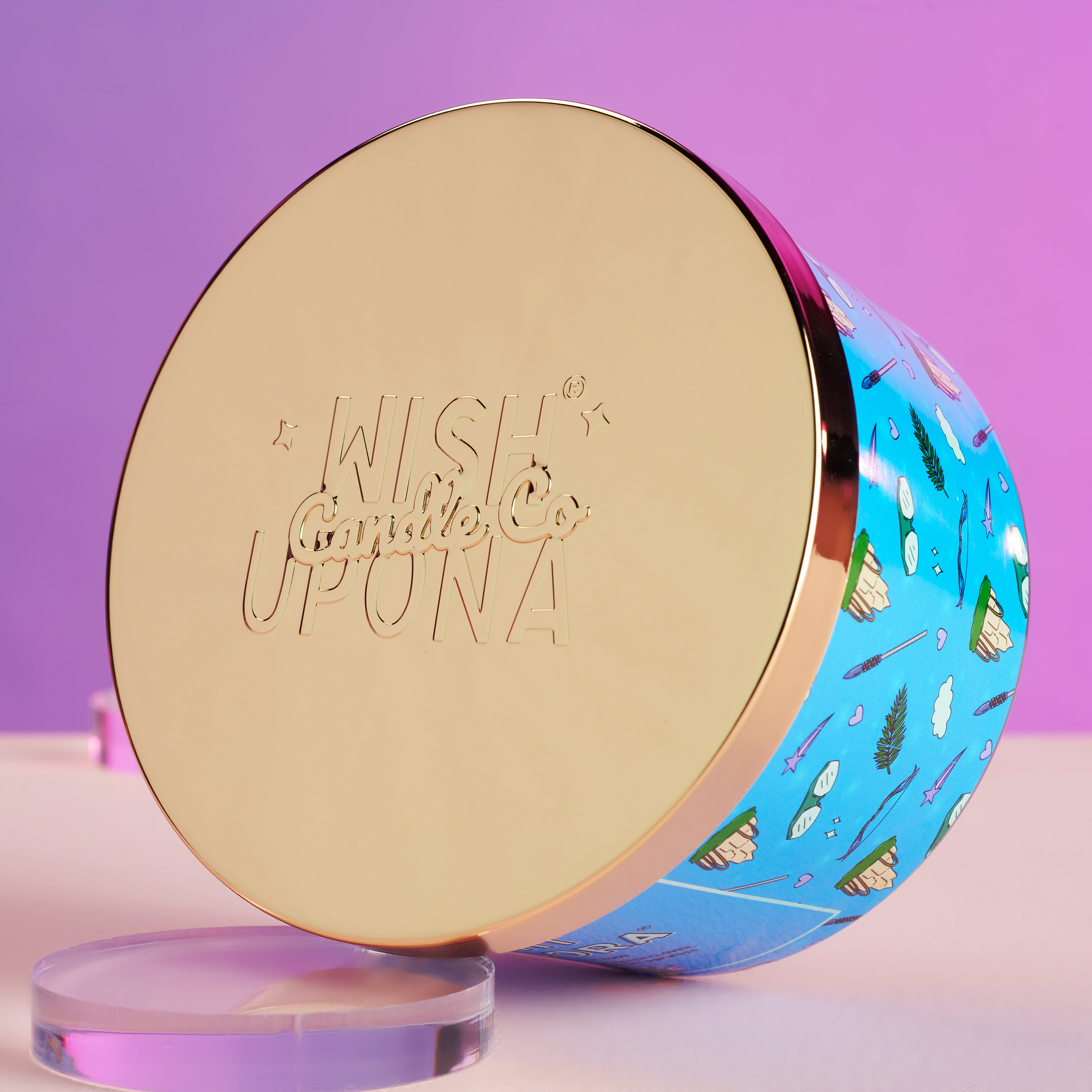 theme park inspired wish upon a candle co triple wick candle lid