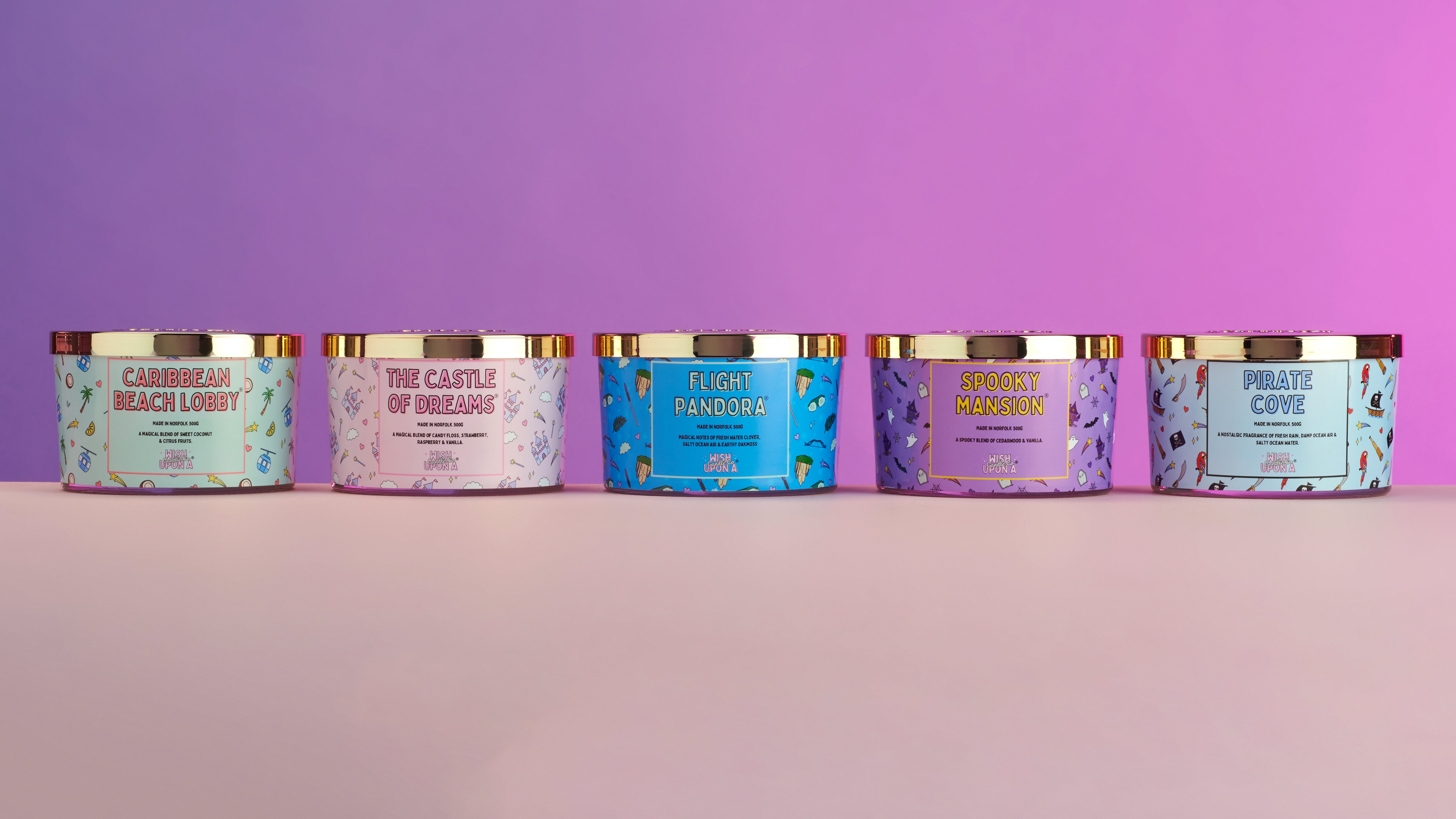 theme park attraction ride and resort inspired candle collection wish upon a candle co 