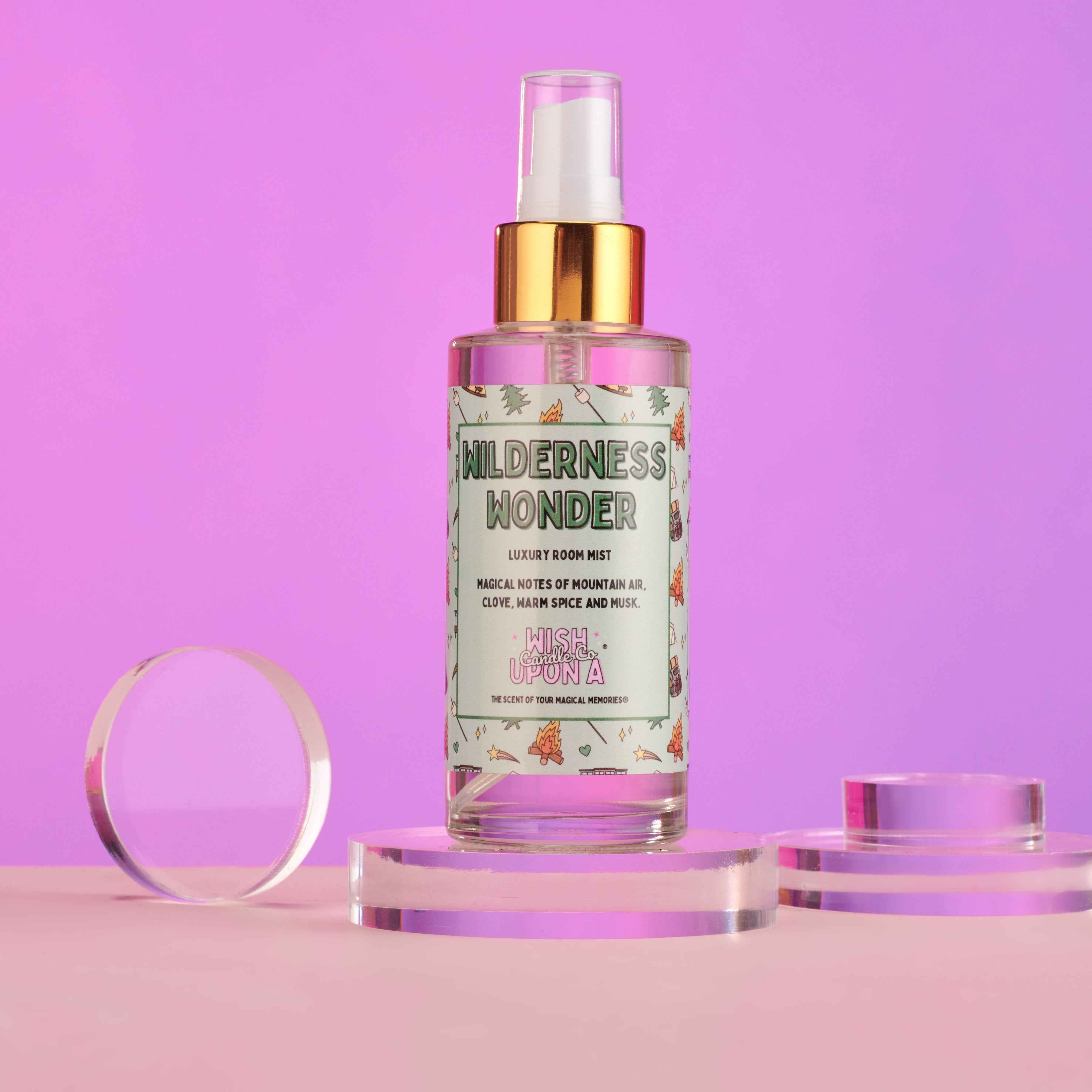Wilderness Wonder luxury room mist with cosy forest inspired home fragrance notes