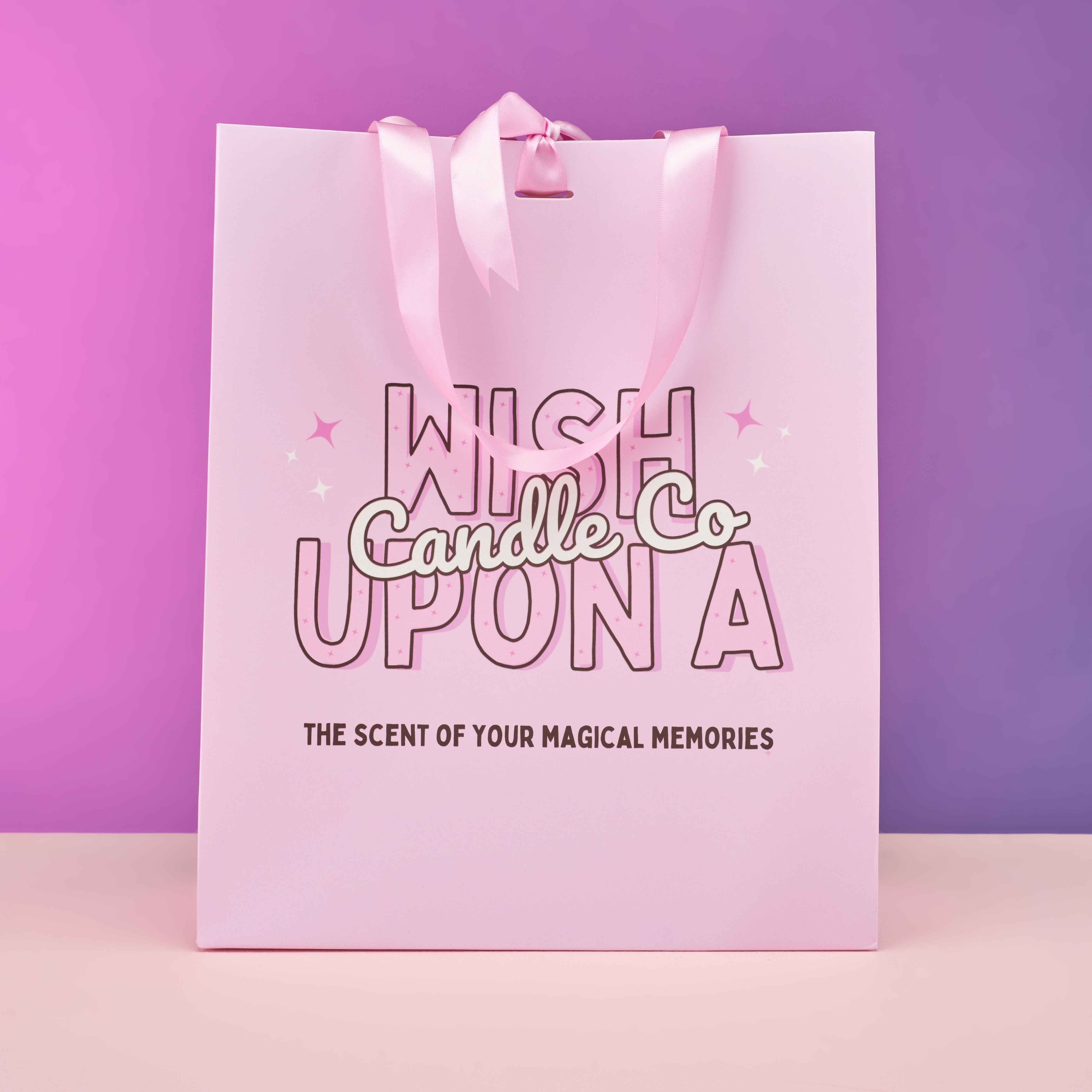 Wish Upon A Candle Co luxury branded gift bag for theme park inspired home fragrance